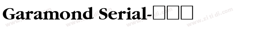 Garamond Serial字体转换